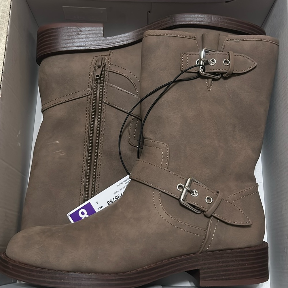 Dolce Vita Ladies Moto Boots Dark Taupe size 8, 9 NWT